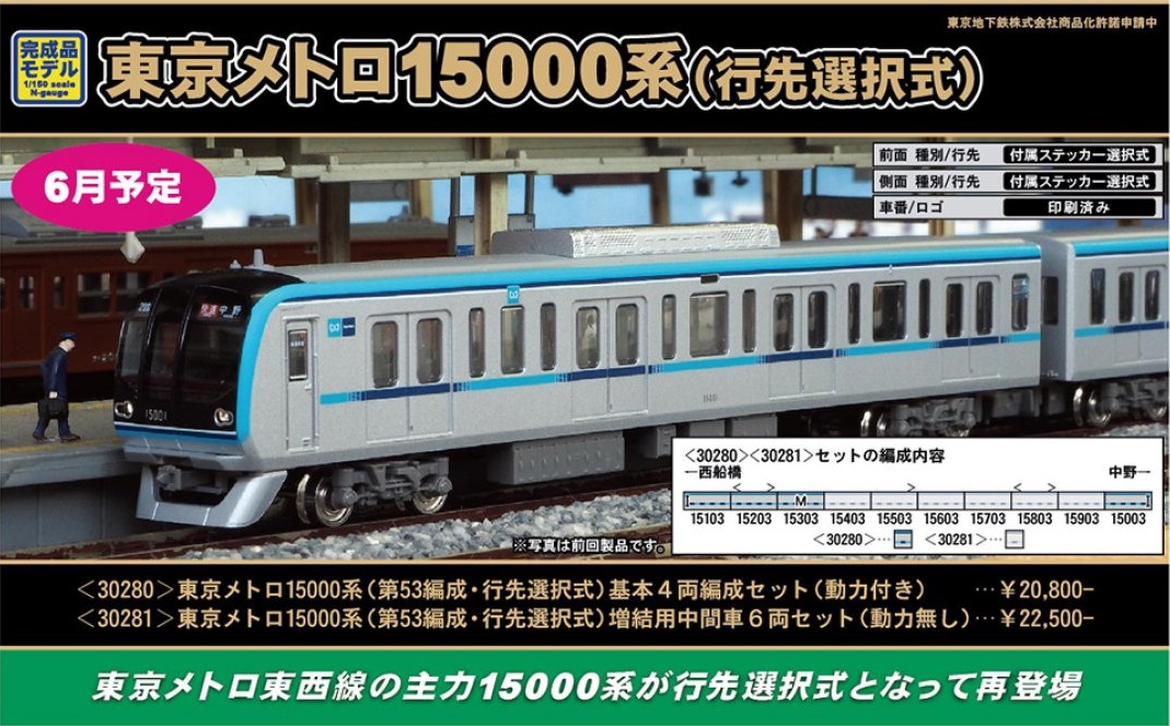コメントありがとうございますグリーンマックス　東京メトロ 東西線 15000系　(加工品)