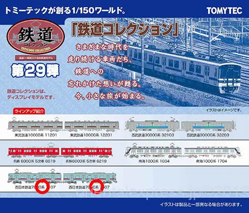 TOMYTEC】鉄道コレクション第29弾パッケージ誤植とイメージ