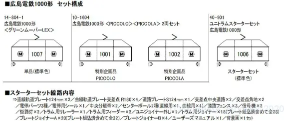 Nゲージ ; KATO 10-1604 広島電鉄1000形 2両セット 【カトー