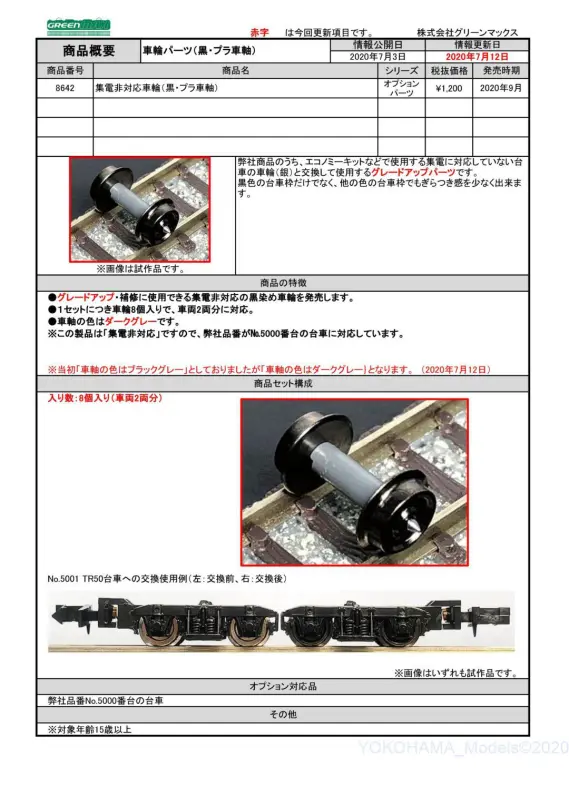 グリーンマックス 8640 集電対応車輪 ピポット集電方式対応 黒色 2両分入 Amazon | グリーンマックス Nゲージ 集電対応車輪 ピボット集電