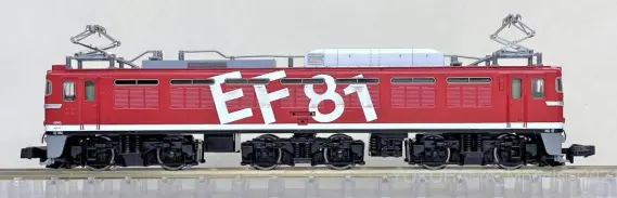 EF81 95号機 レインボー塗装・Hゴムグレー 入線です。 TOMIX