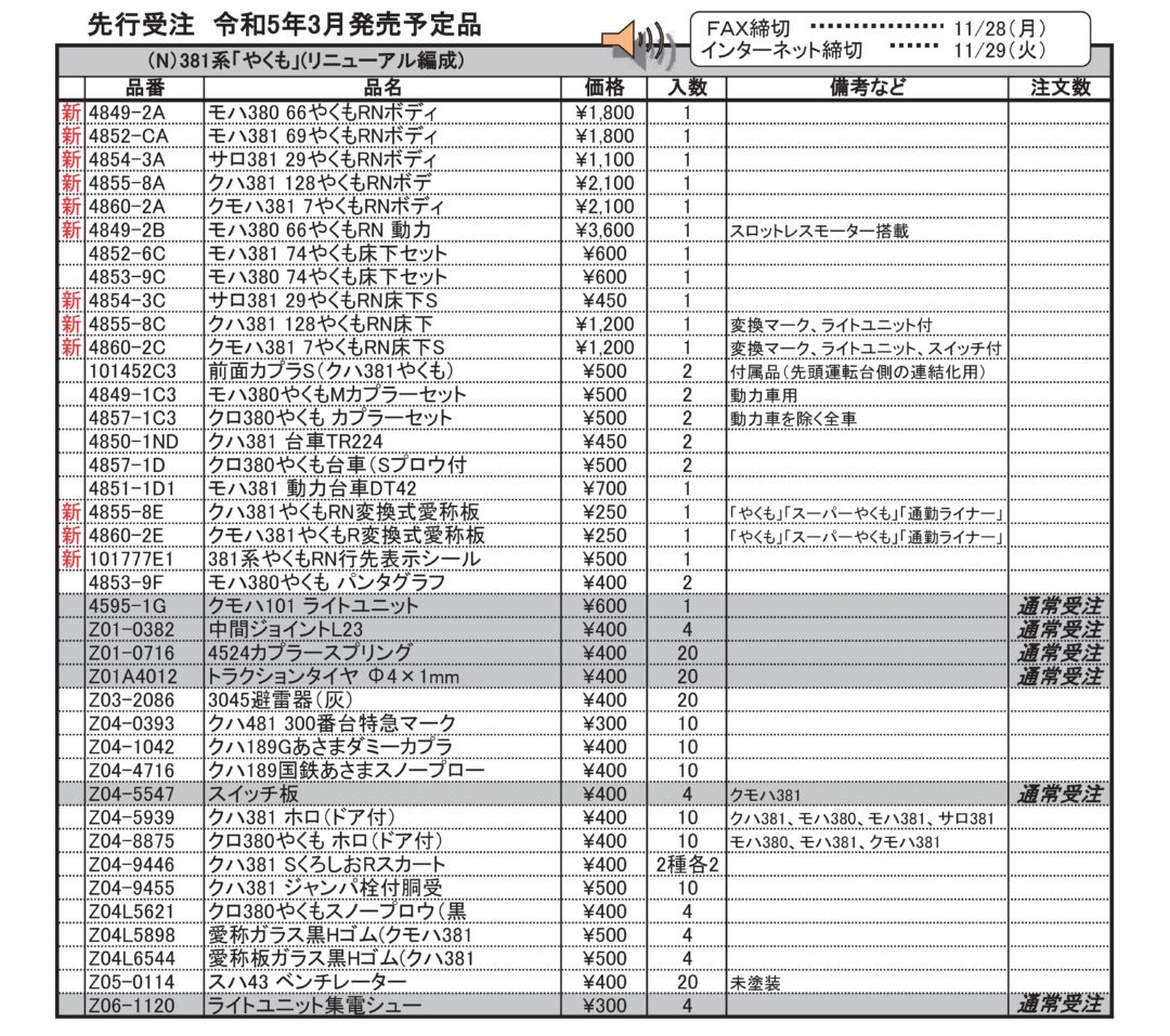 KATO 2023年3月発売予定のAssyパーツ 独り言 ☆彡 横浜模型 #鉄道模型