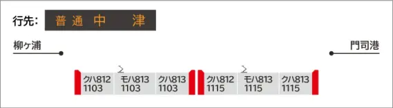 ﾎﾟﾎﾟﾝﾃﾞｯﾀ 813系1100番代日豊本線6両セット 品番:6064