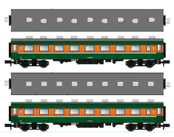 マイクロエース サロ85009+サロ85021 淡緑色帯 2両セット　2024年4月発売予定 品番：A3999 MICROACE 鉄道模型
