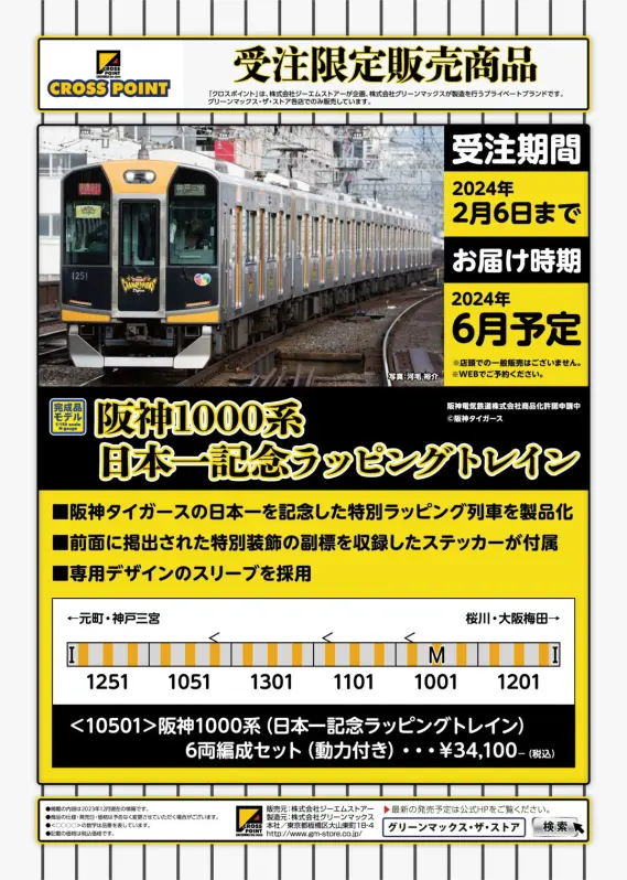 Bトレイン 阪神1000系 6両＋2両＋2両 計10両編成Nゲージ化 動力付き Bトレイン 阪神1000系 6両＋2両＋2両 計10両編成Nゲージ化 動力