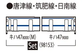 TOMIX キハ47-8000形ディーゼルカー（九州色）セット 品番