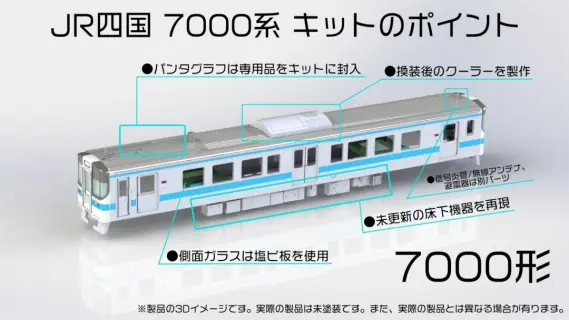 JR四国7000系 (未更新車) 2両編成セット 451 GREENMAX(グリーン